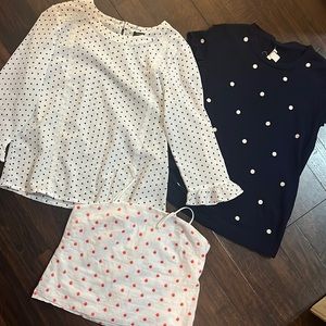 Includes three shirts.